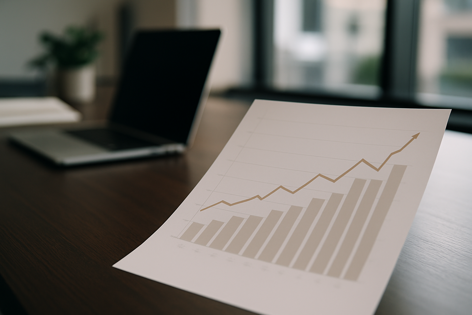 Andamento moderato in crescita del mercato crypto rappresentato in modo astratto