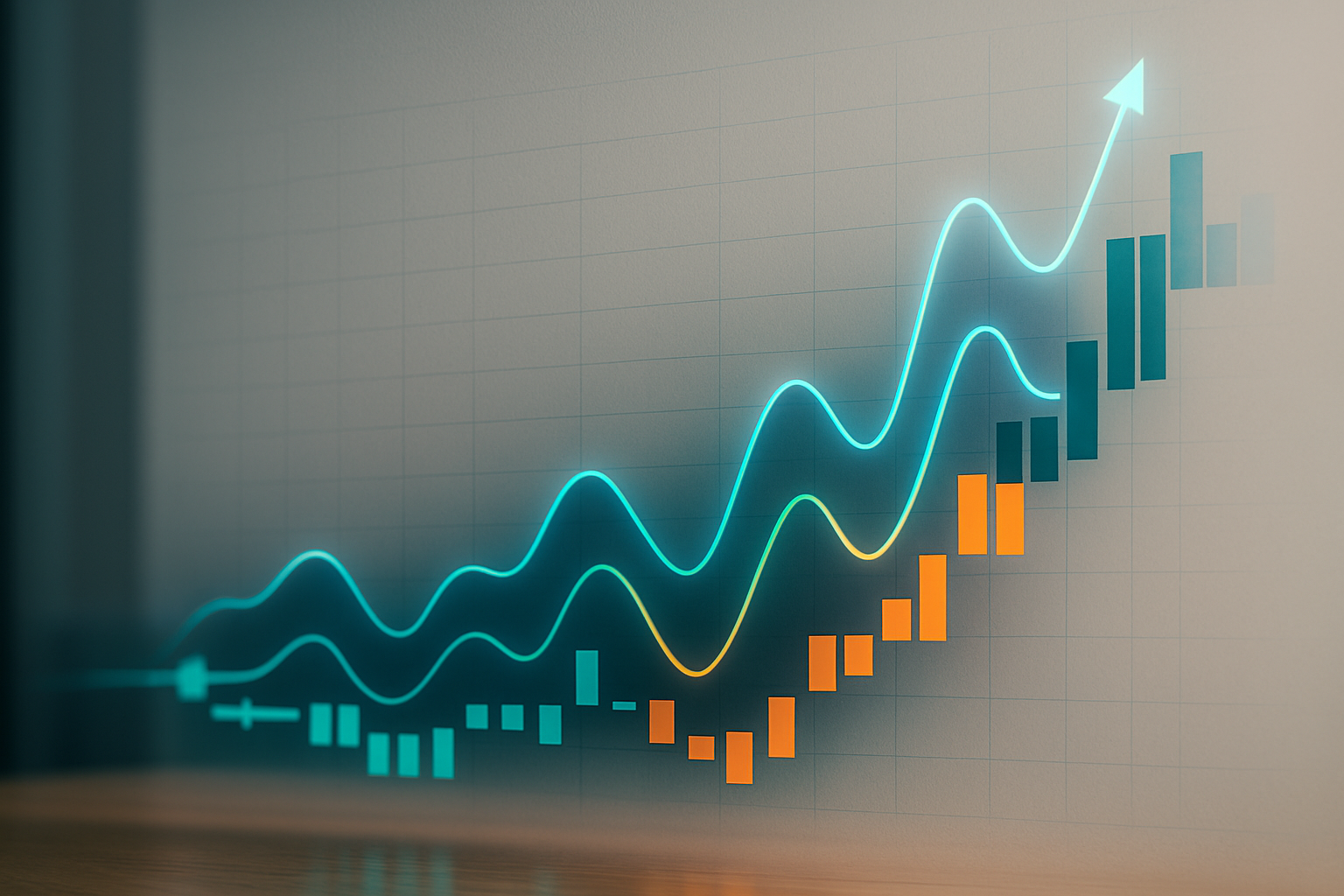 Rappresentazione astratta dei flussi netti positivi delle stablecoin e della liquidità on-chain