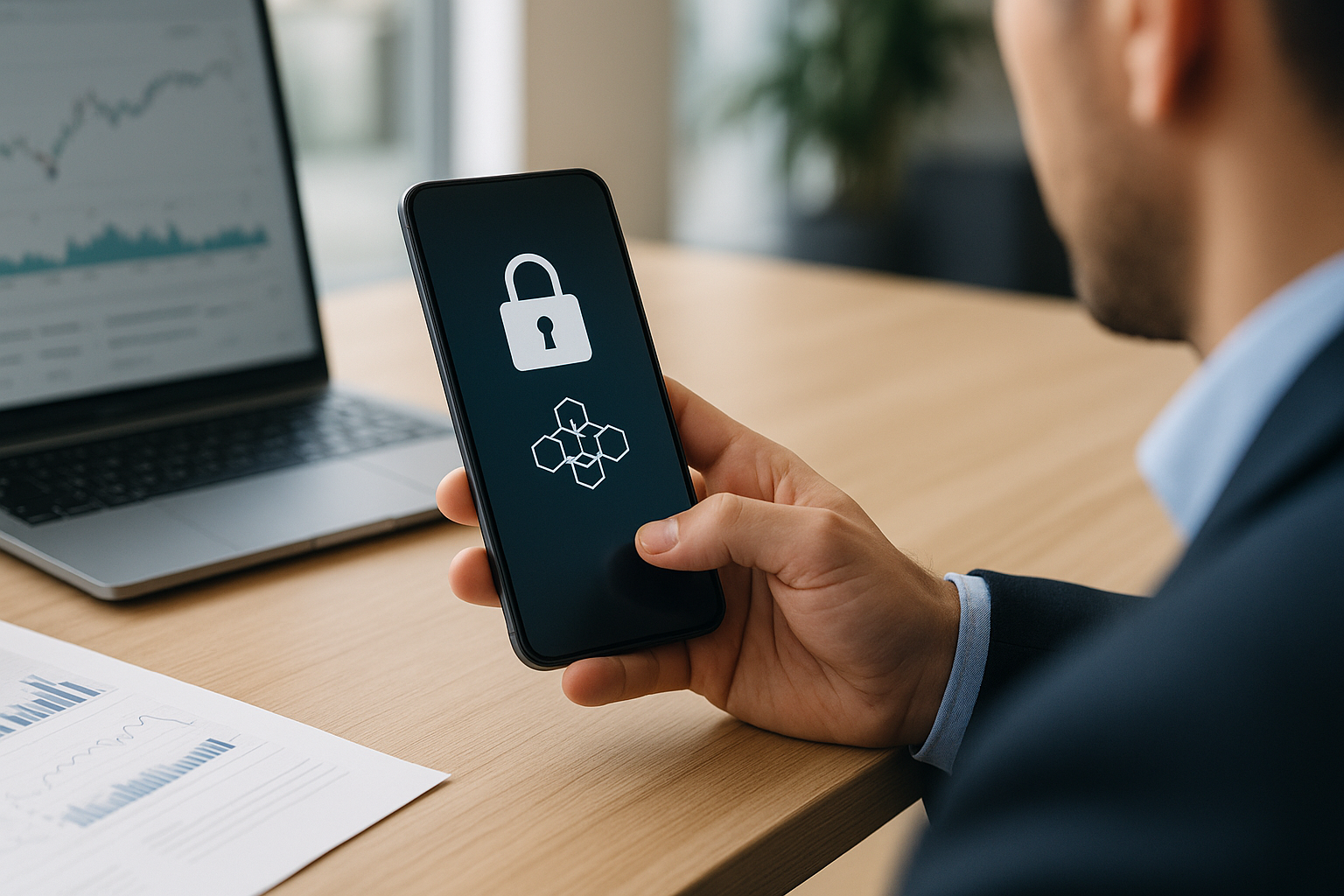Concetto di portafoglio digitale crypto con sicurezza e gestione semplice