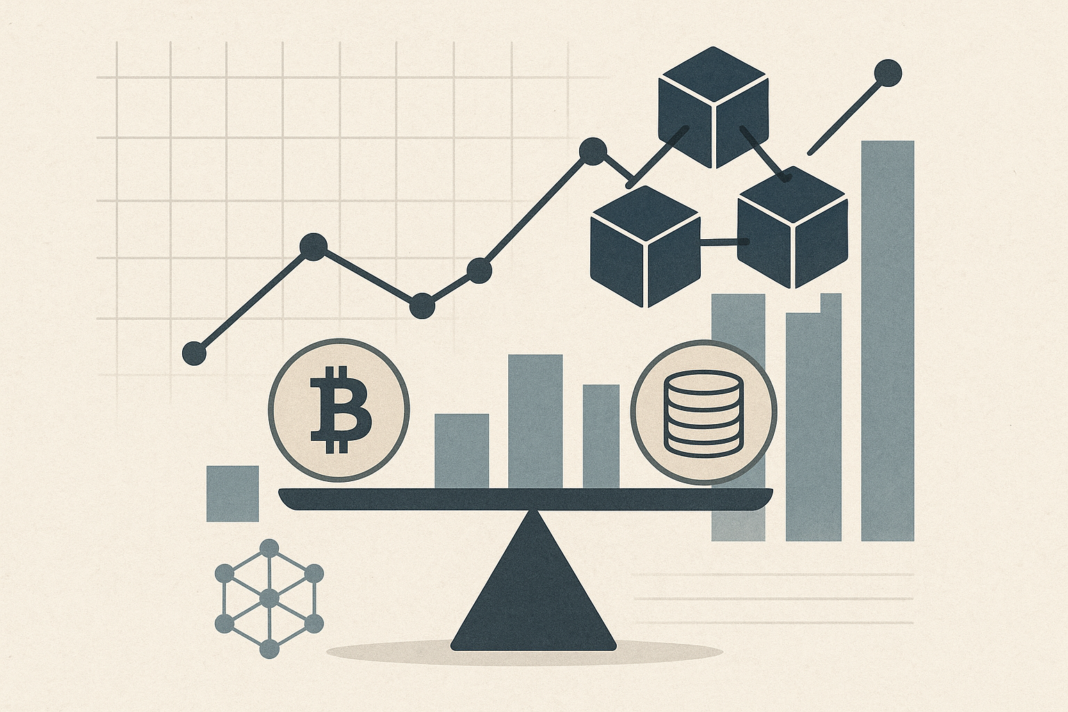 Schema concettuale su stable asset e trasparenza delle riserve nel mercato crypto